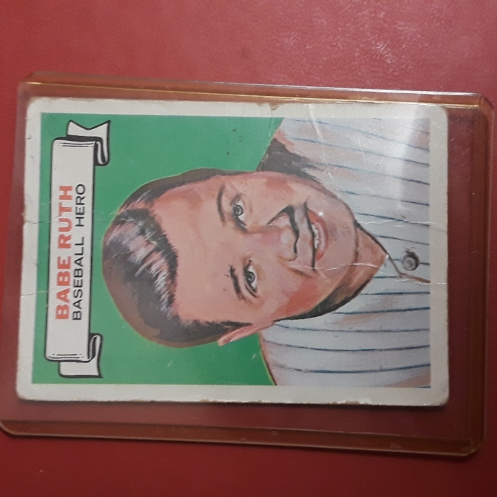 1967 Babe Ruth baseball hero card